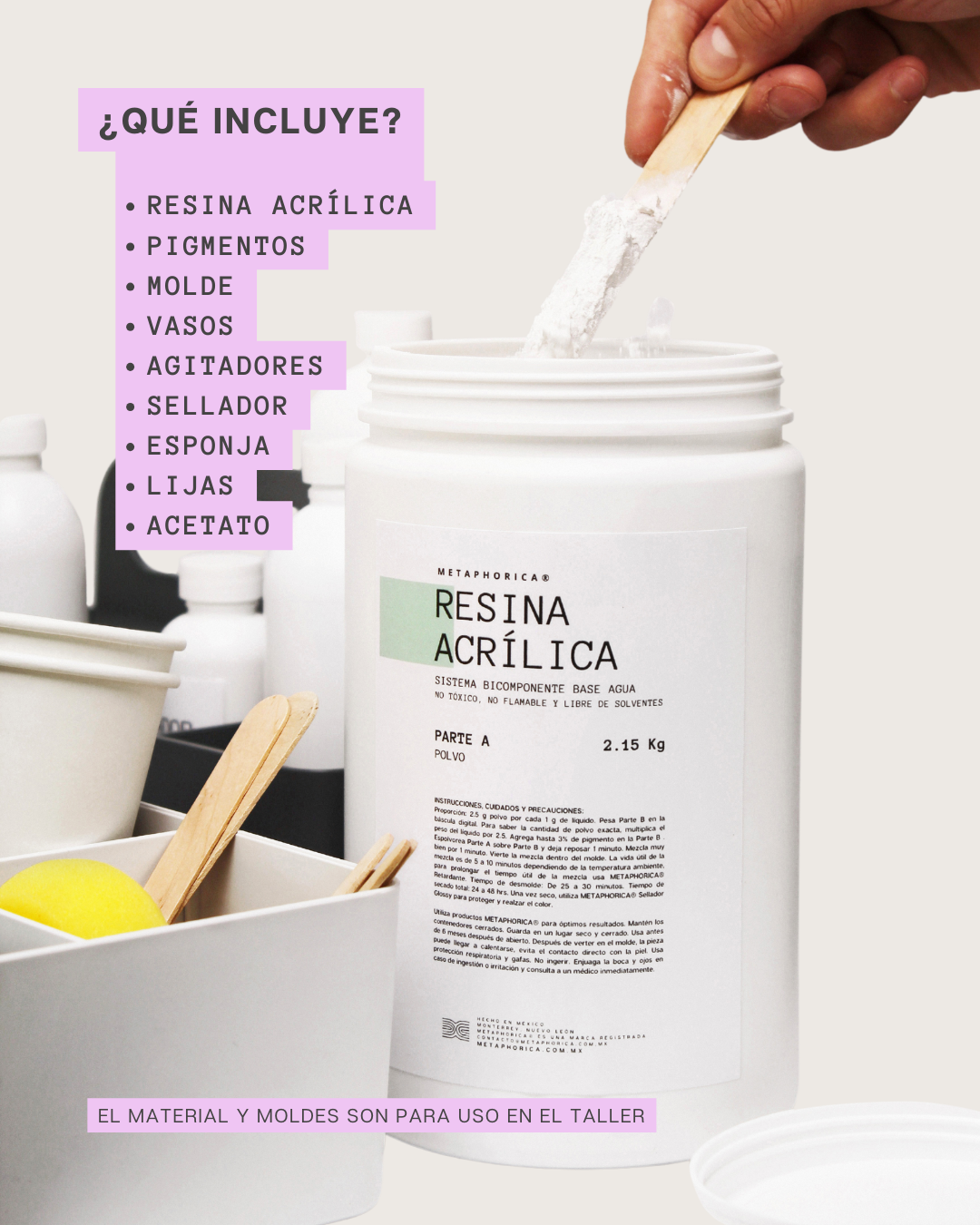 TALLER RESINA ACRÍLICA MONTERREY