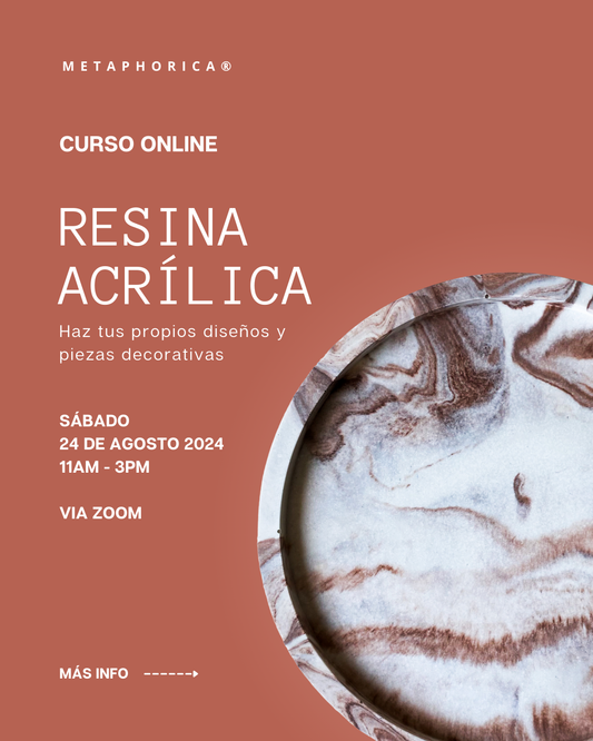 CURSO ONLINE RESINA ACRÍLICA AGOSTO